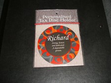 TAX DISC  HOLDER.. (MAGNETIC )...(   RICHARD  .)...( NEW )