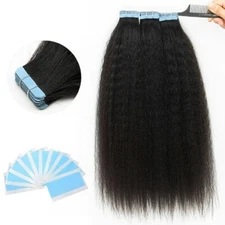 Tape In Extensions Human Hair 4B 4C Tape In Hair Extensions Brazilian Remy Hair 