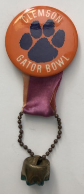 VTG Clemson Tigers University GATOR BOWL Football Pin With Ribbon and ...