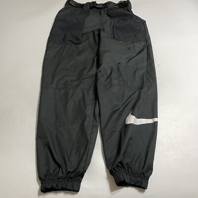 Womens Nike Sportswear Swoosh Woven Black Pants Sz Small