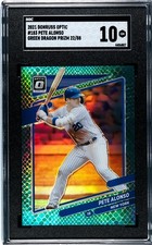2021 Donruss Optic #183 Pete Alonso GREEN DRAGON PRIZM /88 SGC 10 GEM MINT