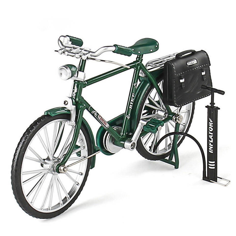Bicycle Decor Desk Bicycle Model with Movable Pedal Wheels Diy for