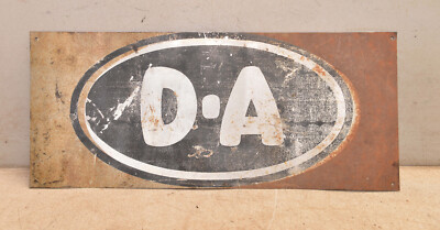 Vintage D-A Disel Oil additive metal sign collectible barn find advertising
