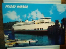 BEAUTIFUL POST CARD PUGET SOUND FERRY  FRIDAY HARBOR WASHINGTON