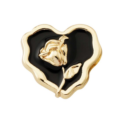 5pcs Rose Embossed Heart shape Metal Buttons for Sewing DIY 18/23mm - Picture 6 of 10