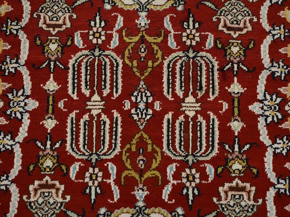 3 X 14 Runner Hand Knotted Silk Oriental Rug Red - Image 4 of 4