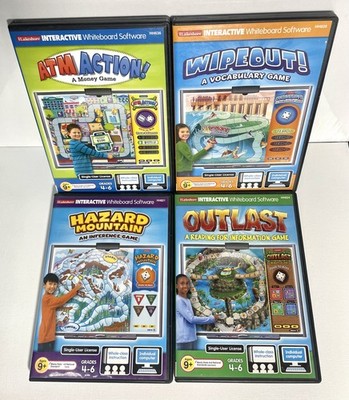 Lakeshore Interactive Whiteboard Software PC 4 Pack Bundle Lot Grades 4-6 NEW