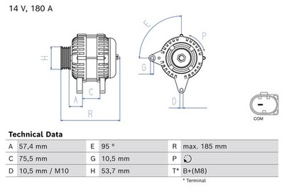 BOSCH 0 986 084 660 Generator für BMW