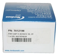 NORDSON 7012196 END CAP O 30/55CC BLACK 20/BOX NEW