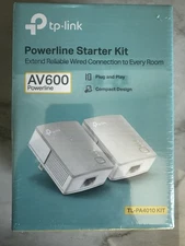 TP-Link AV600 Powerline Starter Kit - White TL-PA4010 New