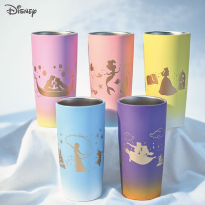 YAXELL Disney Princess Stainless Steel Tumbler 5-Piece Set Ariel, etc. JAPAN NEW
