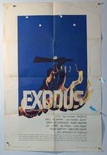 Original 1sh Vintage War Movie Poster "EXODUS"  Paul Newman, Eva Marie Saint