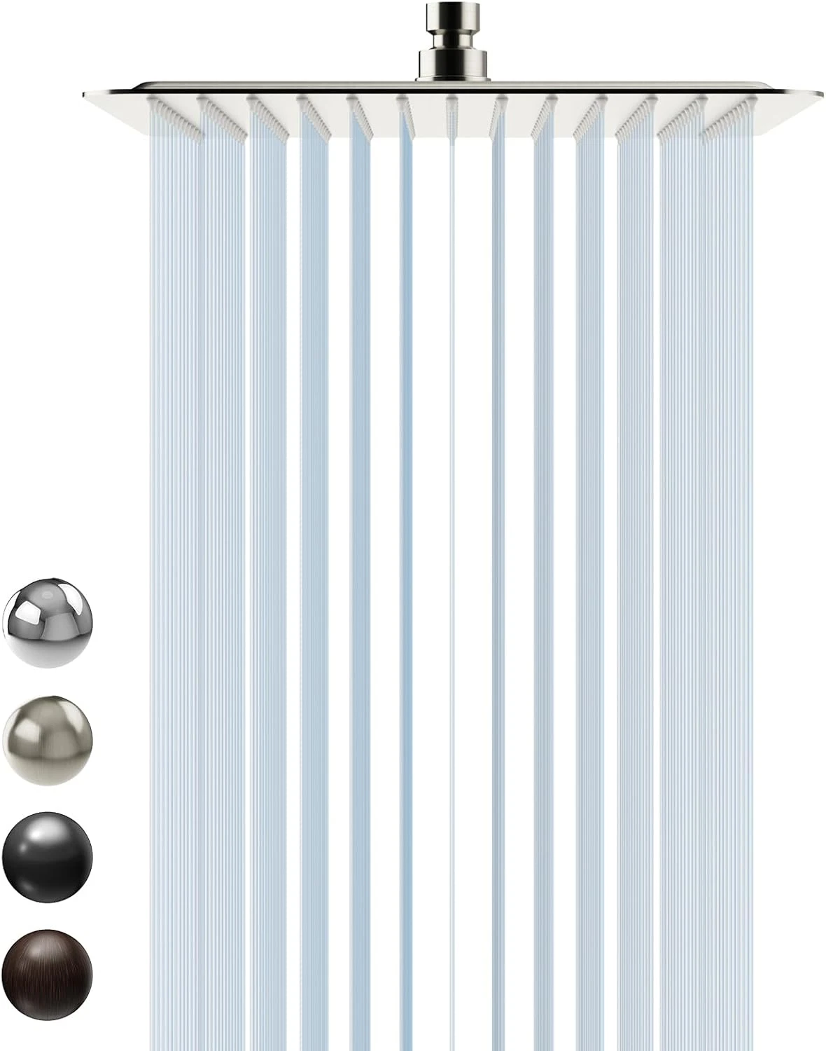 12 Inch Rain Shower Head, High Pressure Rainfall Showerhead Large Waterfall Show