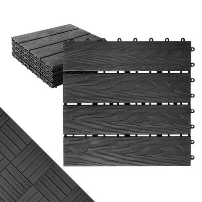 Polymer Composite Interlocking Deck Tiles Outdoor,12x12 Thick Composite Patio...