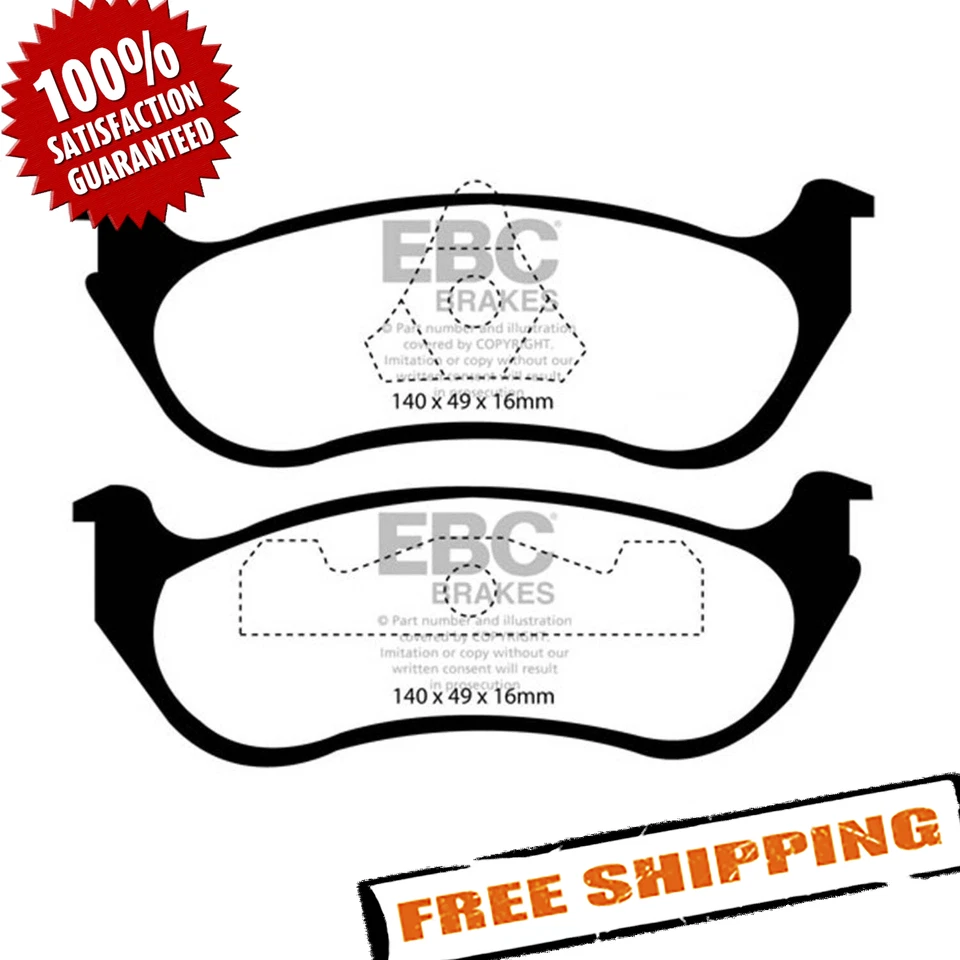 Pastilhas de freio traseiras EBC DP41627R Yellowstuff para carro Lincoln Town 1996-1998 - Imagem 2 de 4