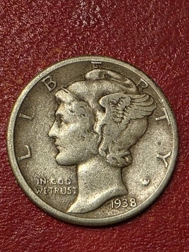 1938 P MERCURY SILVER DIME **NICE    CIRCULATED SILVER COIN **   FREE SHIPPING!