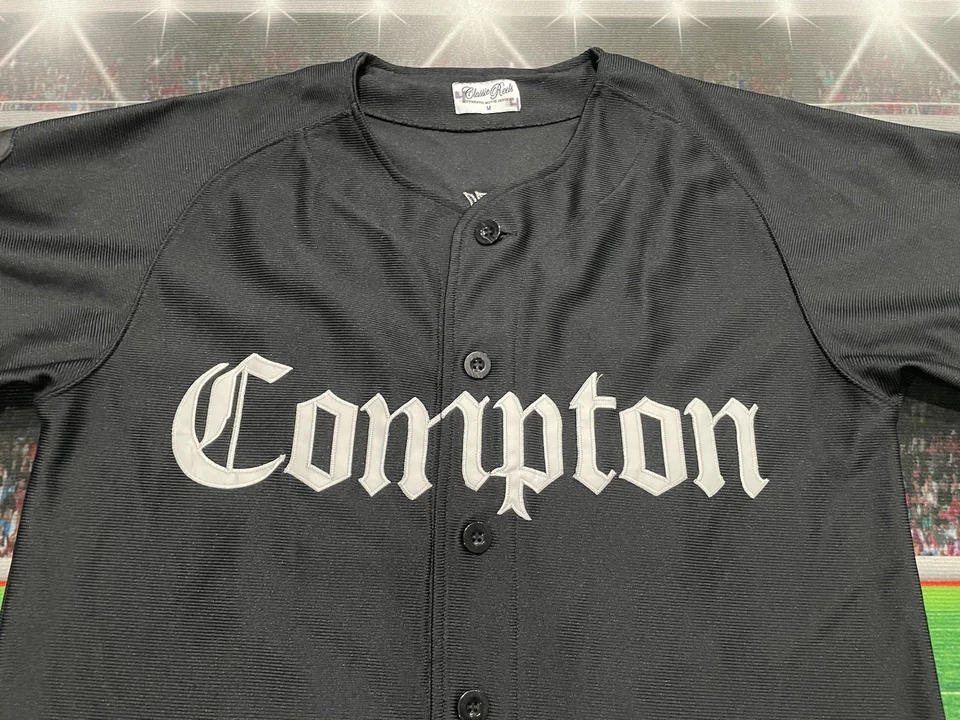 Camiseta de béisbol Compton clásica con carretes NWA Eazy E adulto talla mediana usada Foto 2 de 4