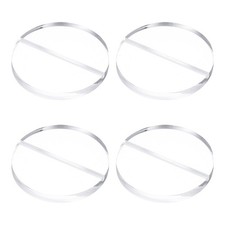 4Pcs Clear Acrylic Stand, 3.5" Round Card Holders with 1/8" Slot, 90 mm