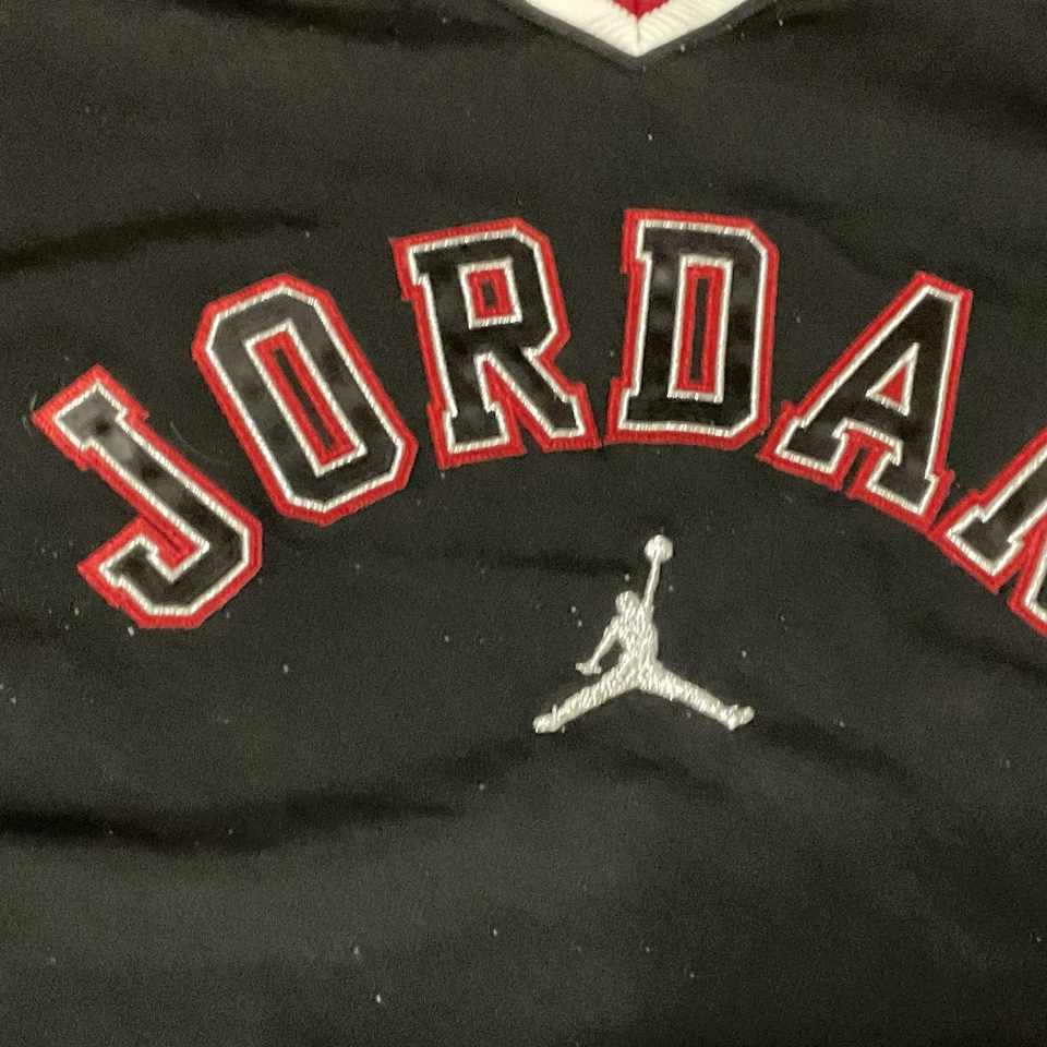 Camiseta deportiva de baloncesto Jordan Y2K rara para hombre L negra roja blanca Jumpman malla sin mangas Foto 4 de 4