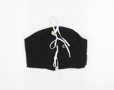 Missguided Women's Black Strapless Camisole Crop Top Size S