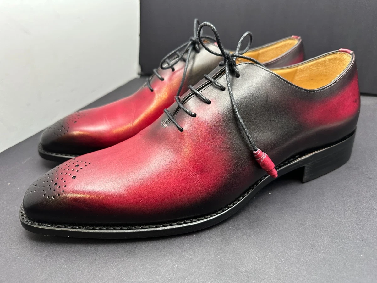 Mezlan Nicola Cap Toe Oxford Men Size 11 Wide Burgundy Leather Dress Shoes Cap-toe Oxford dress shoes in burgundy leather main image 4