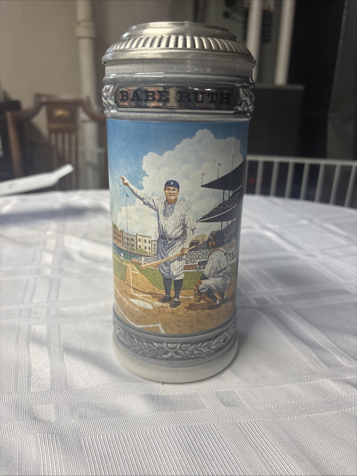 Limited Edition 1991 Budweiser Sports Legends Babe Ruth Lidded Stein
