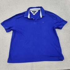 Tommy Hilfiger Polo Mens XL Blue Custom Fit Shirt