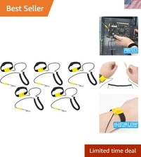 Durable Yellow Anti-Static Wrist Strap 5 Pack - Comfortable and Safe for PC Use