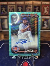 2024 TOPPS CHROME LUKE LITTLE /199 AUTOGRAPH AQUA WAVE REFRACTOR AUTO ROOKIE