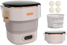 Portable Washing Machine, Foldable Mini Washer, Spin Basket Laundry, Collapsible
