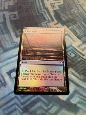 MTG Marsh Flats 湿地の干潟 Foil MTG Foil Marsh Flats NM- Zendikar | eBay