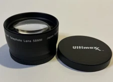 Ultimaxx Professional Telephoto Lens Studio Series HD 2.2x AF 58mm Japan Optics