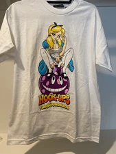 Hook-ups X The Hundreds Collab Skate Anime Shirt Alice in Wonderland Size Medium