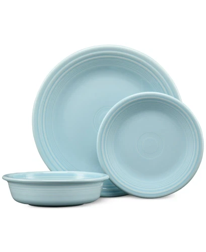 Fiesta Classic Rim 3-Piece Place Setting, Service for 1 - Sky