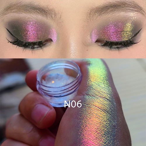 Chrome Eyeshadow Chameleon Glitter Eye Shadow Mirror Shimmer Powder Cosmetics US - Picture 7 of 27