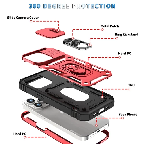 For iPhone 16 15 Pro Max 14 13 12 11 7 8 XS Rubber Case Slide Camera Lens Cover - Picture 27 of 101