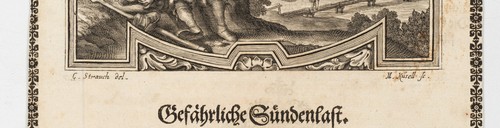 KÜSELL (*1626) nach STRAUCH (*1613), Emblem. Gefährliche Sündenlast, KSt. - Bild 5 von 5