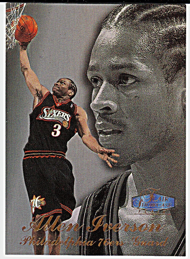 1997-98 FLAIR SHOWCASE ROW 3 #3 ALLEN IVERSON Philadelphia 76ers Basketball Card