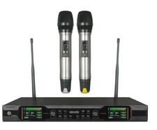 UHF True Diversity Cordless Microphone for Church Dual Wireless Performance Mike