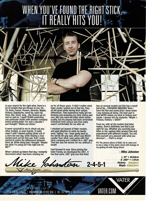 Mike Johnston - Vater Percussion - 2012 Print Advertisement