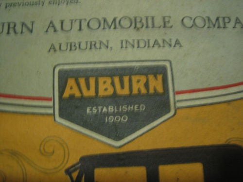 AUBURN AUTOMOBILE Co. Original 1926 Dealership Fold-Out COLOR Ad 66 & 88 20"x9" - Picture 4 of 17