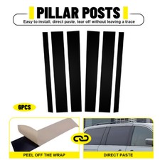 6x For Honda Odyssey 2005-2010 Door Pillar Post Trim Piano Black Car Accessories
