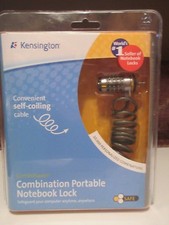 KENSINGTON ComboSaver Self Coiling Combination Portable Notebook Lock Security
