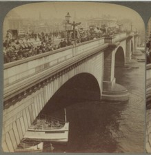 PEOPLE/SHIP, BEAUTIFUL BRIDGE/ARCHITECTURE, VINT STEREOVIEW