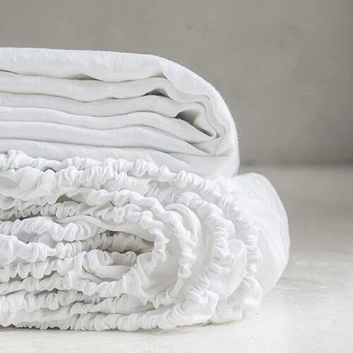 King Linens 100% Linen Fitted Sheet Stone Washed  Assorted Sizes , Colors