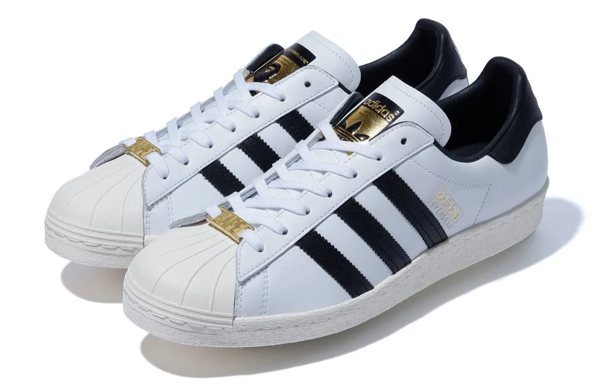 Adidas x Bape Superstar 80s White and Black GZ8980 A Bathing