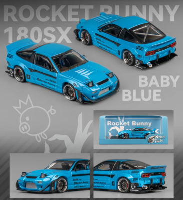 1/64 Metal NISSAN 180SX w/ Pop Up/Interior/Engine Model Car