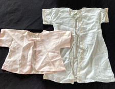 Lot 2 Vintage Baby Jackets Gowns Pink Blue Embroidered