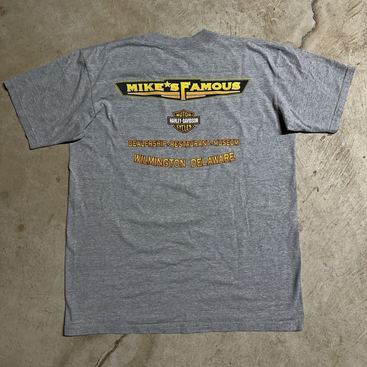 Vintage 90s 1998 Harley Davidson Heaven Tee Gray Shirt Delaware 
