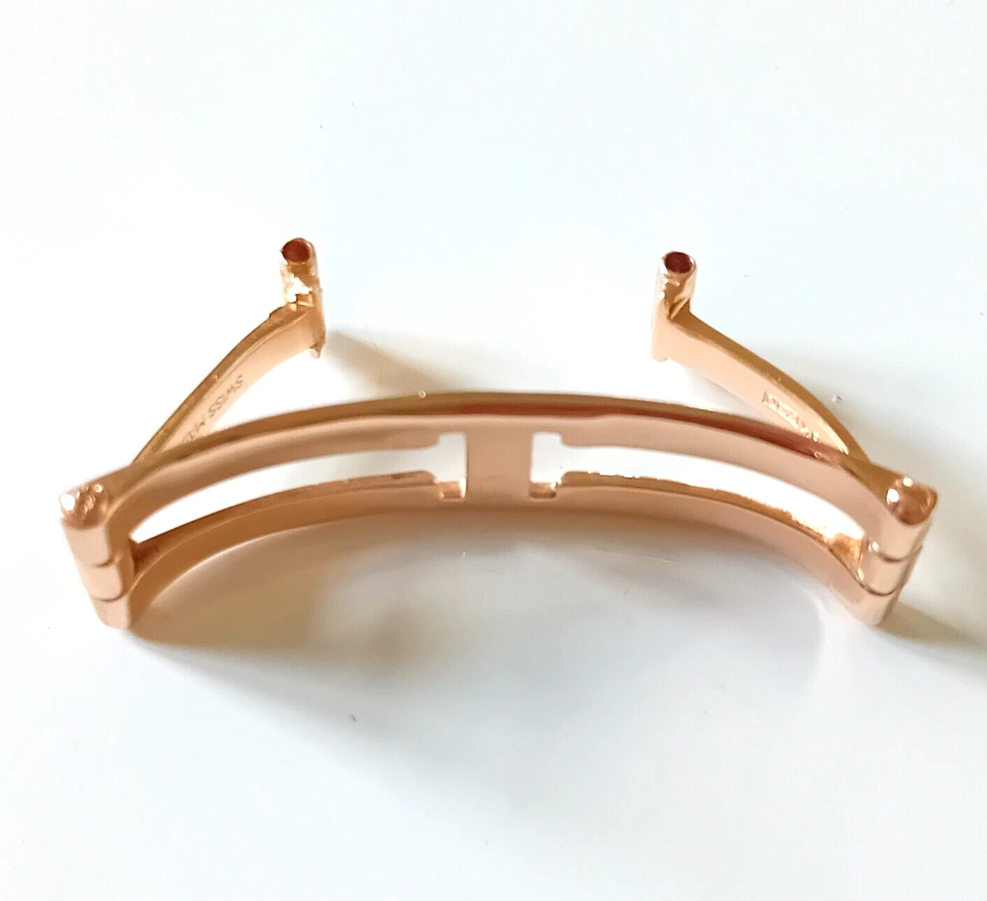 Cartier chiusura a farfalla in oro rosa 18 ct 10 mm deployante